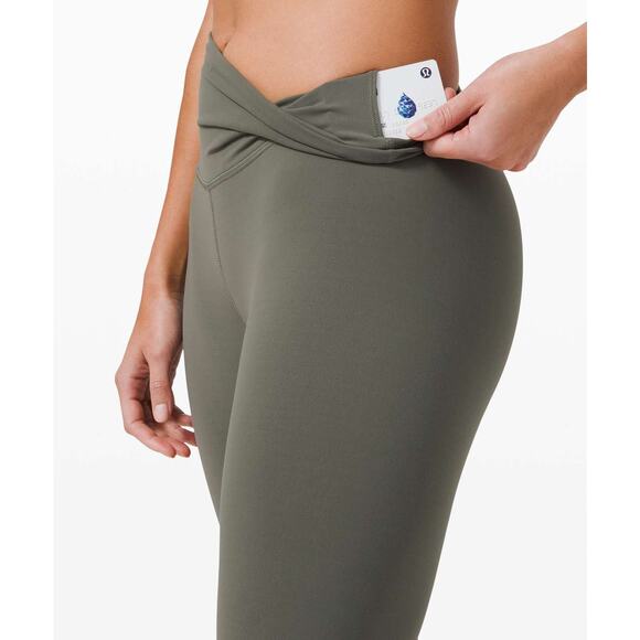 Lululemon Wunder Train High‑Rise Tight 25” Everlux Size 4 Grey Sage - Picture 5 of 8